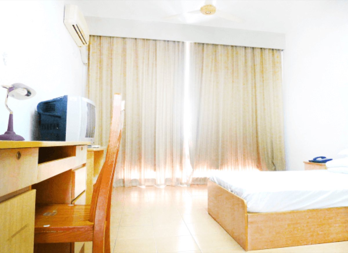 Single room in an international student dormitory at Shanghai University Yanchang Campus